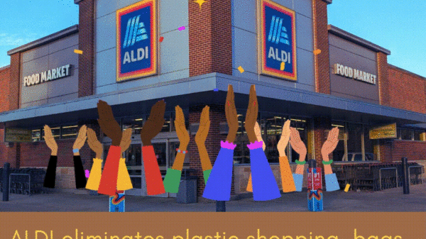 ALDI becomes the first major U.S. retailer to eliminate plastic shopping bags in more than 2300 stores